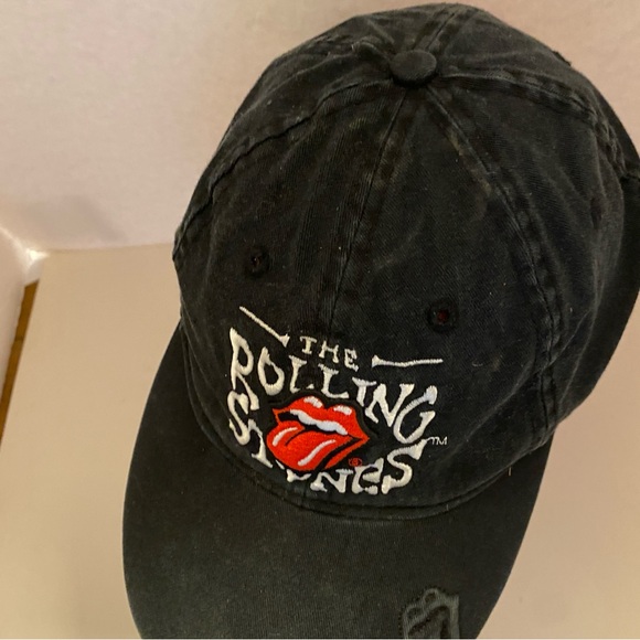 Vintage The Rolling Stones distressed tongue tour baseball hat cap 2005 black - Picture 4 of 9